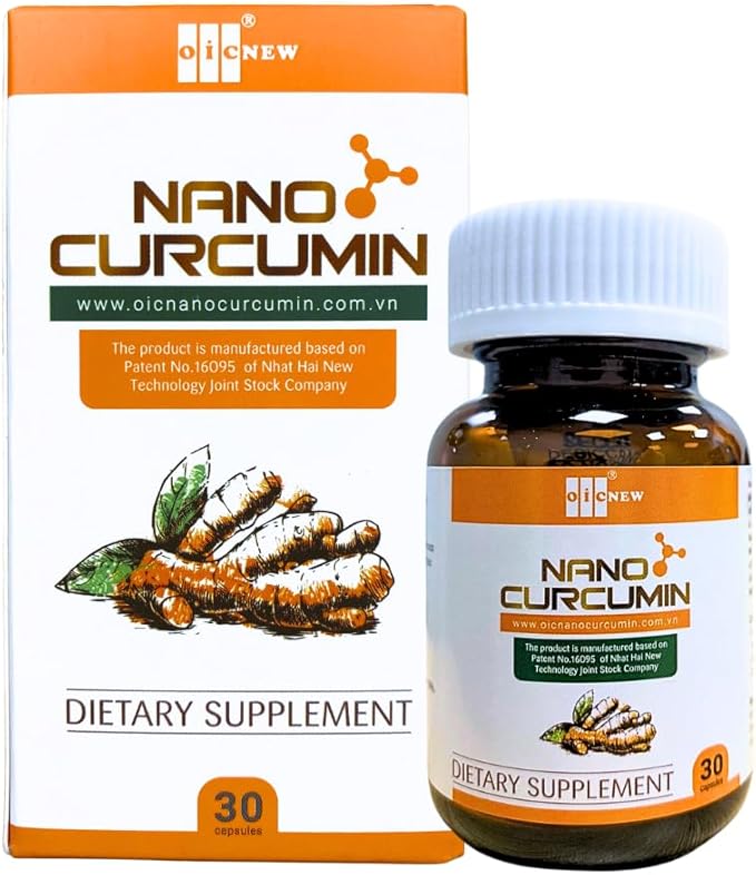 Nano Curcumin - 30 Capsules - Nano Technology Increases Absorption Up to 99.9% Promotes Digestive System Relieves Gastric and Beautifies The Skin
