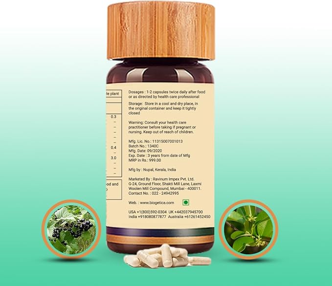 Biogetica Hemosolve Herbal Daily Iron Supplement with Kassisa Mineral and Sarsaparilla Root - Non-GMO - 100% Vegan Ayurveda Supplement - 80 Capsules