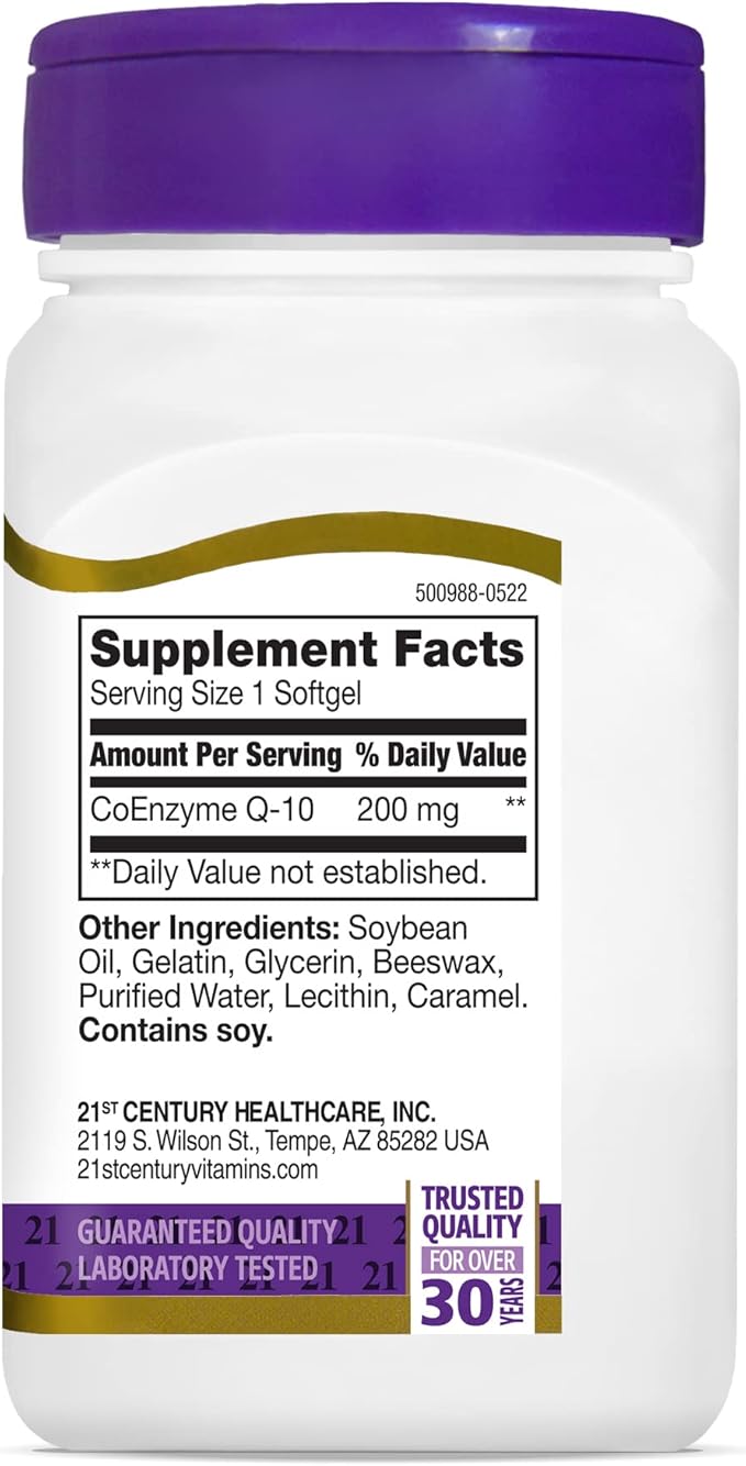 21st Century Co Q10 200 mg Softgels 90 Count