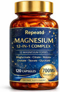 Repeatd Magnesium 12-in-1 Complex Capsules12 Magnesium Types Blend120 Capsules
