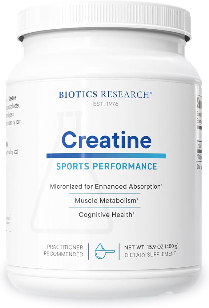 BIOTICS RESEARCH Creatine – 5g Micronized Creatine Monohydrate – Supports Muscle Strength Performance Recovery Cognitive Function &amp Healthy Aging – Easily Mixable Pure &amp Unflavored