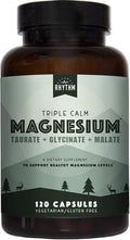 Natural Rhythm Triple Calm Magnesium Complex - 120 Capsules Chelated Magnesium Glycinate Taurate &amp Malate High Absorption Supplement for Sleep Stress Muscle &amp Heart Support Non-GMO Vega