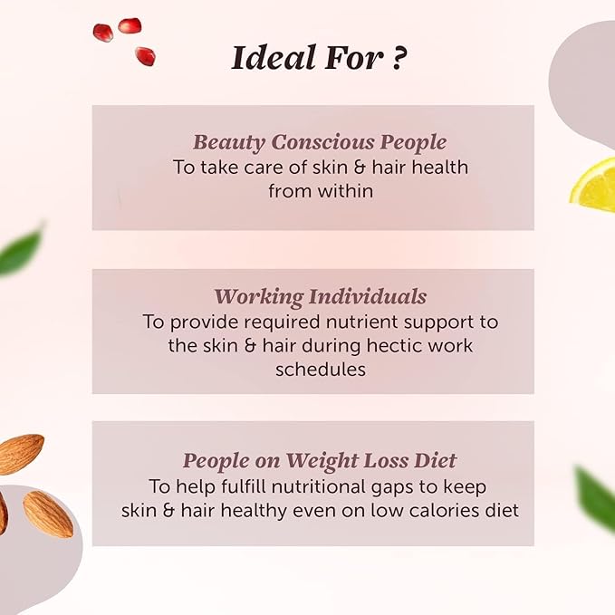 Hair Skin Vitamins Supplement with Hyaluronic Acid Biotin Keratin Booster for Hair Growth Turmeric Primrose Oil &amp Collagen Supporter- 60 Capsules for Men and Women