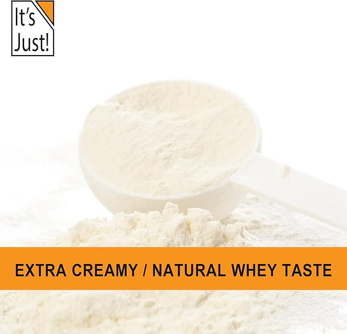 It's Just! - 100% Whey Protein Concentrate Grass-Fed Pasture Raised Made in Australia RBST/rBGH Hormone Free Premium WPC-80 No Added Flavors (Grass-Fed Unflavored 1.25 Pound)