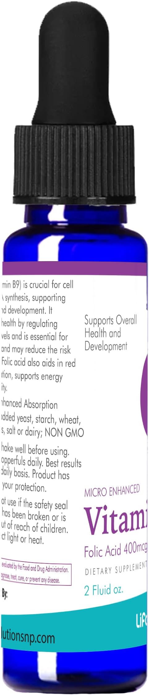 Life Solutions Liquid Vitamin B9 Dropper 2 oz