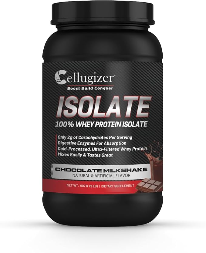 100% Whey Isolate 2lb Chocolate I 25g Protein Fast Digesting I 0g Sugar Low Carb