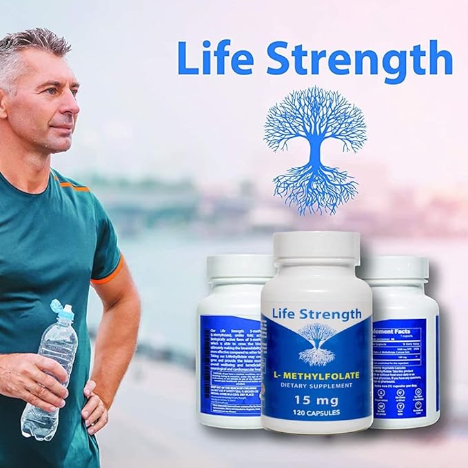 L-Methylfolate 15 MG 120 CAPSULESOptimized &amp Highly Bioactive Methyl Folate 5-MTHF Supplement for Mood and Immune Support Natural Diet Supplement for Energy Non-GMO &amp Gluten-Free