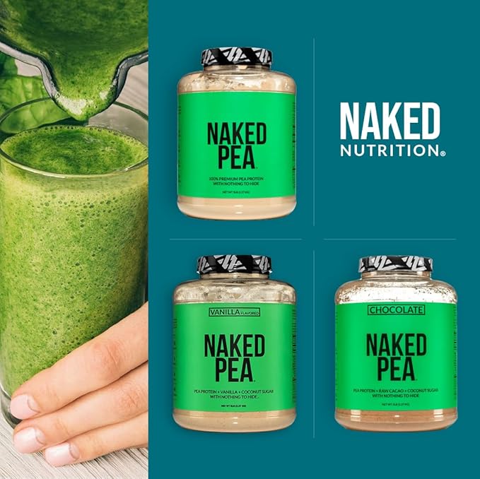 NAKED Pea - 5LB 100% Pea Protein Powder from North American Farms - Unflavored Vegan Pea Protein Isolate - NSF Certified Plant Protein Powder Easy to Digest - 76 Servings
