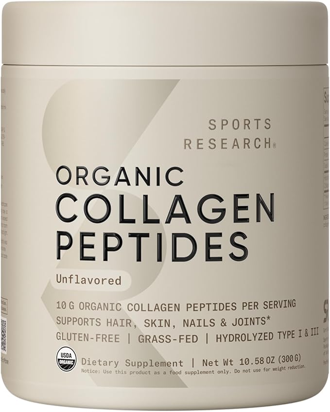 Sports Research Body Wellness Pack - Vitamin D3 5000iu + K2 100mcg Omega-3 Fish Oil 1250 and Organic Collagen Peptides