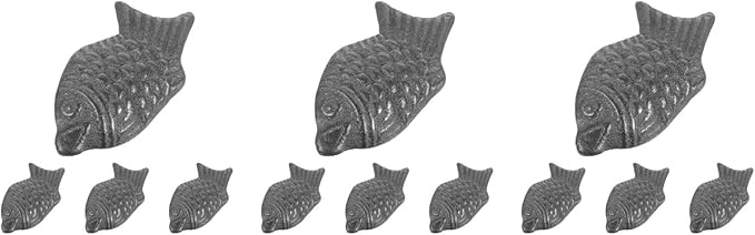 LUOZZY 12pcs Natural Iron Fish Cooking Supplement Cast Tools for Vegan Athletes and Pregnant Women