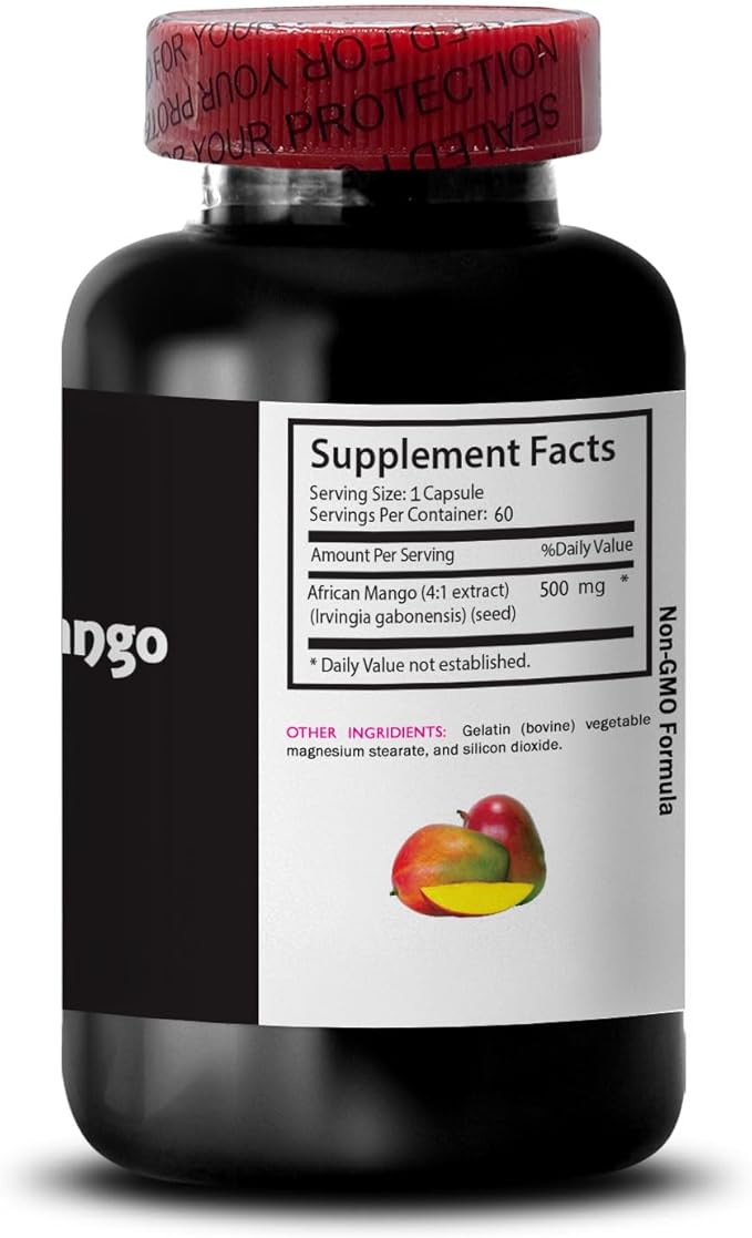 African Mango Supplements - Wild African Mango Extract Fruit Powder Irvingia Gabonensis Plant-Based Tradition Balanced Living Support Seed Natural Wellness Support Mango Seed 3Bot