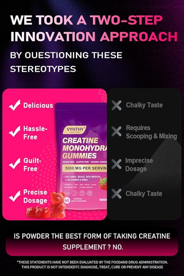 Creatine Monohydrate Gummies – with Collagen BCAAs L-Glutamine Biotin Zinc Vitamin D3 &amp Hyaluronic Acid – Daily Pre &amp Post Workout Recovery Sugar-Free（150 Gummies）