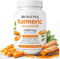 ROVENA Turmeric Curcumin | Pure Turmeric Curcumin Supplement 1000mg | 95% Curcuminoids with Bee Propolis Ginger MCT Oil Fat Soluble Vitamin C &amp Black Pepper | 120 Capsules
