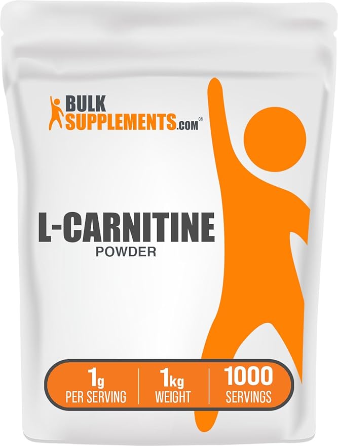 BulkSupplements.com L-Carnitine Powder - Carnitine Supplement Amino Acid Supplement - Unflavored &amp Gluten Free 1g per Serving 1kg (2.2 lbs) (Pack of 1)