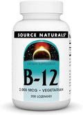 Source Naturals Vitamin B-12 Supports Energy Production 2000 mcg - 200 Vegetarian Lozenges