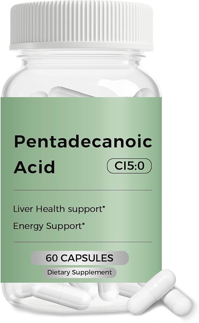 Pentadecanoic Acid C15:0 Supplement from High Altitude Goat Milk Supports Mitochondrial Health - 60 Capsules