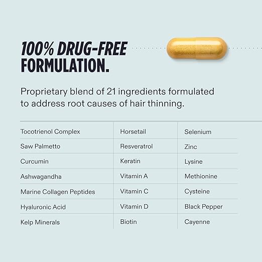 Nutrafol Men's Hair Growth Supplements Clinically Tested for Visibly Thicker Hair and Scalp Coverage Dermatologist Recommended - 1 Month Supply