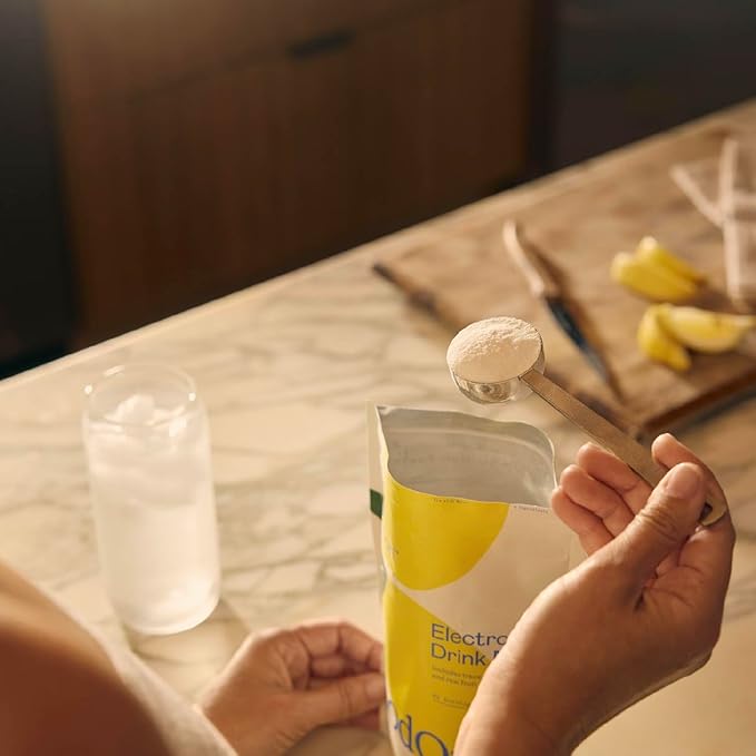 GOODONYA Organic Hydration Electrolyte Drink Mix Certified Organic Hydration Powder Non-GMO Biochecked Glyphosate Free Low Sugar Lemonade Flavor No Artificial Flavors 42 Servings