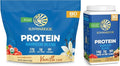 Chocolate Peanut Butter &amp Vanilla Organic Plant Based Protein Powder Set | Bundle &amp Save | Vegan Organic Protein Powder | Non-GMO Soy Dairy &amp Gluten Free (90 Servings Vanilla 30 Servings