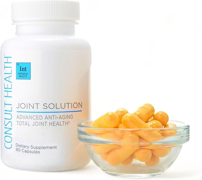 Consult Health Joint Solution Advanced Anti-Aging Total Joint Health Dietary Supplement with UC Type 2 Collagen Hyaluronic Acid Curcumin for Maximum Flexibility and Reducing Discomfort 90 Capsules