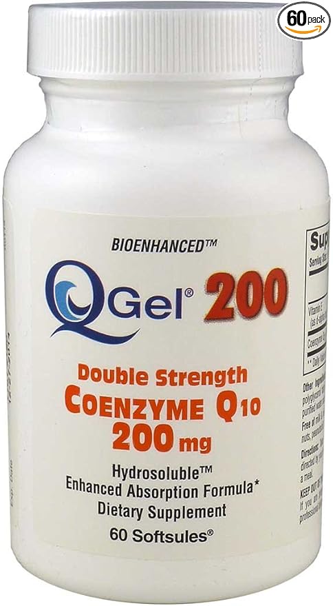 Q-Gel® 200mg Double Strength Hydrosoluble™ CoQ10 (60 Softgels)