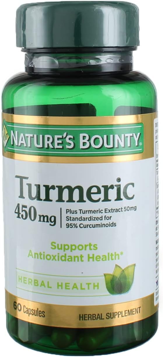 Nature's Bounty Turmeric 450 mg Capsules - 60 ct Pack of 3