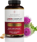 VITASEI Liver Cleanse Detox &amp Repair Liver Complex W/Milk Thistle Extract Garcinia Curcumin C3 Support Herbal Dietary Supplement Detox Formul for Women &amp Men 60 Capsules