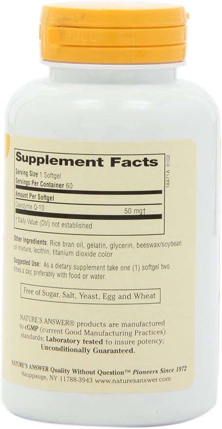 Nature's Answer Coq-10 50 Mg 60-Count