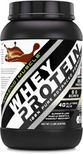 Amazing Muscle 100% Whey Protein Powder *Advanced Formula with Whey Protein Isolate as a Primary Ingredient Along with Ultra Filtered Whey Protein Concentrate (Cookie &amp Cream 2 Lb)
