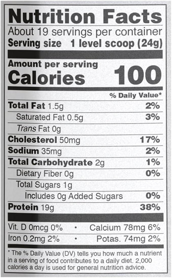 NOW Foods Sports Nutrition Certified Organic Whey Protein 19 g Unflavored Powder 1-Pound