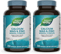 Nature's Way Calcium Magnesium &amp Zinc Mineral Complex Supports Bone Health &amp Muscle Function* Immune Support* 250 Capsules (Packaging May Vary) - 2 Pack