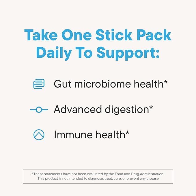 Daily Nouri StayWell Gut Health Drink Mix | Digestive &amp Immune Support Powder | Colostrum + L-Glutamine + Probiotics | Lemonade | 30 Stick Packs