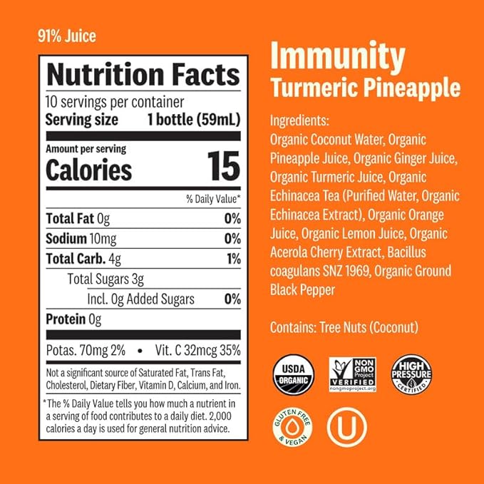 Suja Organic Daily Ritual Shot 30 Count Variety Pack | Immunity Energy &amp Digestion Functional Shots | Cold-Pressed Juice with Live Probiotics | Plant Based &amp Gluten Free