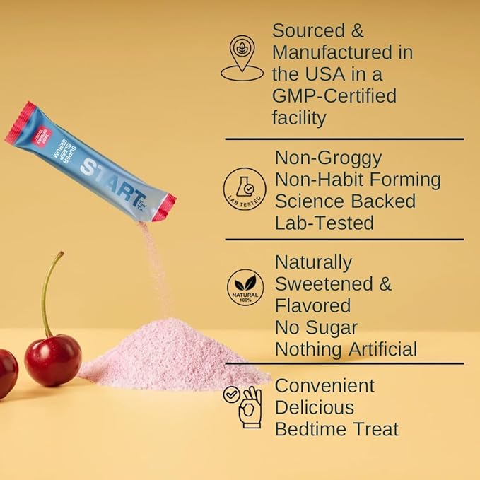 Super Sleep Serum Tart Cherry Twist 20 Stick Packs Natural Sleep Support