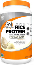 Growing Naturals Organic Rice Protein Powder - 15g Plant Protein 2.8G BCAA - Low-Carb Low-Sugar Non-GMO - Vanilla Blast 2 Pound (Pack of 1)