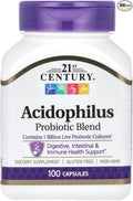 21st Century Acidophilus High-Potency 100 Capsules Pack of 3