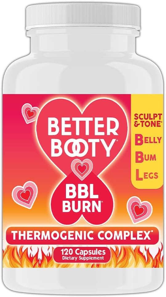 Angry Supplements Better Booty Women's Creatine BBL Combo: BBL Tablets (90ct) w. Creatine Glutamine BCAA's Collagen + BBL Burn Thermogenic Capsules (120ct)