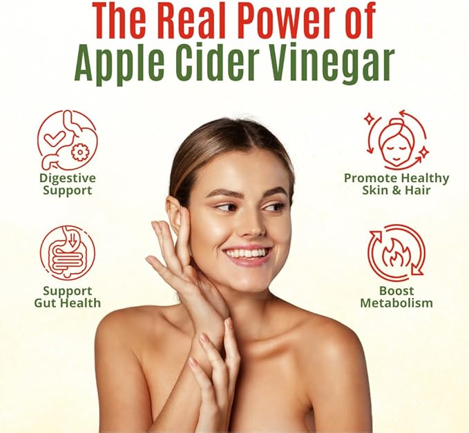 Organic Apple Cider Vinegar Powder - Apple Cider Vinegar Supplement ACV for Digestive Support - Vegan &amp Gluten Free 500mg per Serving 454g (1 lbs)