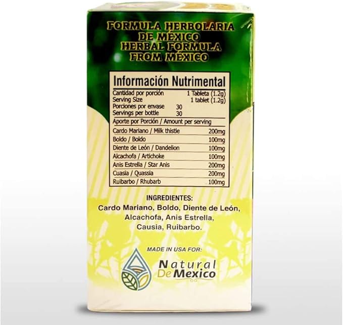 Milk Thistle Dandelion Root Support Healthy capsulas de Cardo Mariano for Men and Women Natural Detox Cleanse Capsules Boost Immune System Relief - Artichoke - Boldo - 60 Cáp