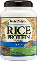 NutriBiotic – Plain Rice Protein 1 Lb 5 oz (600g) - Low Carb Keto-Friendly Vegan Raw Protein Powder - Grown &amp Processed Without Chemicals GMOs or Gluten - Easy to Digest &amp Nutrient-Rich