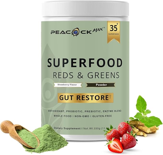 Keto Multi Collagen Protein Powder 16.2 oz &amp Superfood Reds &amp Greens Powder 11.64 oz Bundle Supports Gut Health Joints Skin Immunity Antioxidants Vegan &amp Non-GMO