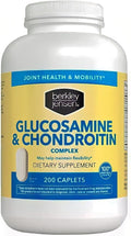 Berkley Jensen Glucosamine Chondroitin MSM Boswellia Complex - Triple Strength Advanced Dietary Supplement for Joints Ligaments Tendons Bones Connective Tissue Support 200 Caplets (Pack of 1)