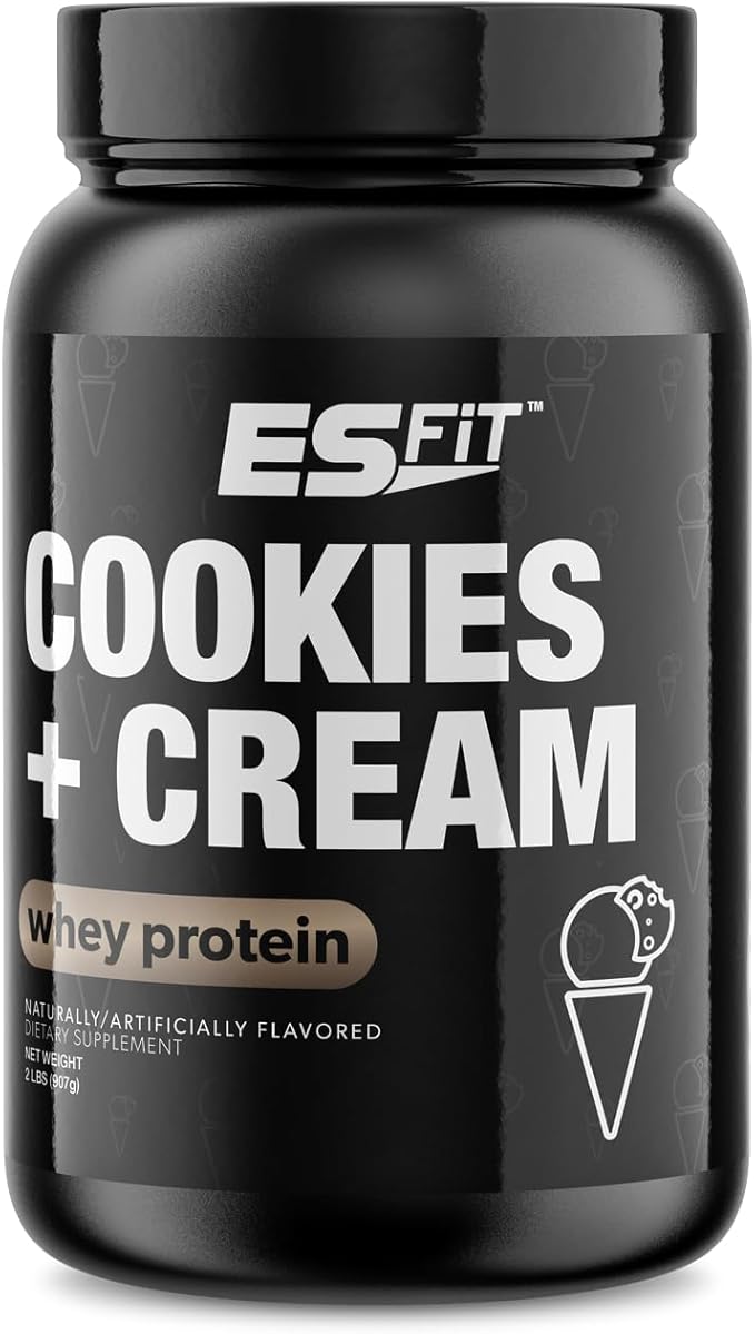 Whey Protein Powder - Post Workout Whey Protein Isolate for Muscle Recovery Non-GMO Superior Taste BCAAs Tested and Certified Cookies and Cream 2 Pounds