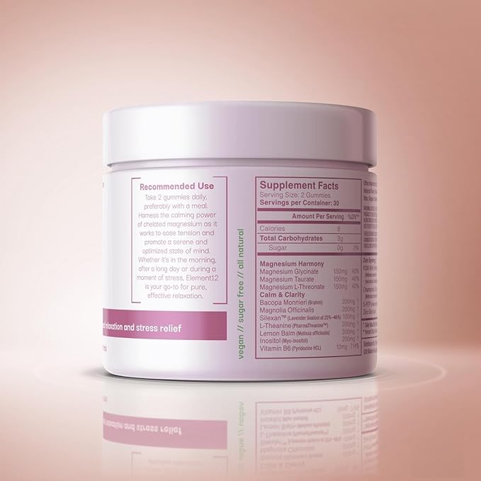 ZenMAG Magnesium Complex for Enhanced Relaxation and Stress Relief. Sixty Gummies | Cranberry &amp Apple Blackcurrant Mix