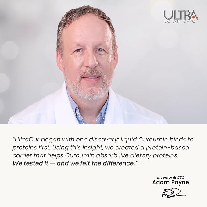 UltraCur Advanced Joint Support Supplement with High Absorption Curcumin - Extra Strength Protisorb Liquid Protein Scaffold - Supports Mobility &amp Flexibility with Devils Claw &amp Boswellia - 60