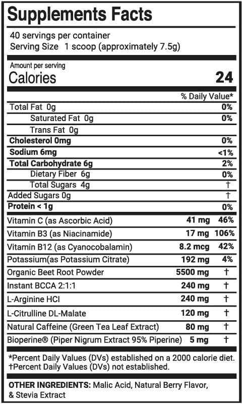 Sports Nutrition Endurance Energy Powder Pack pre Workout 5 Collagen Protein Amino Acid Keto MCT Nitric Oxide BCCA L-Arginine L-Citrulline Biotin BioPerine Caffeine Vitamin B12 C D E K 31+ Day