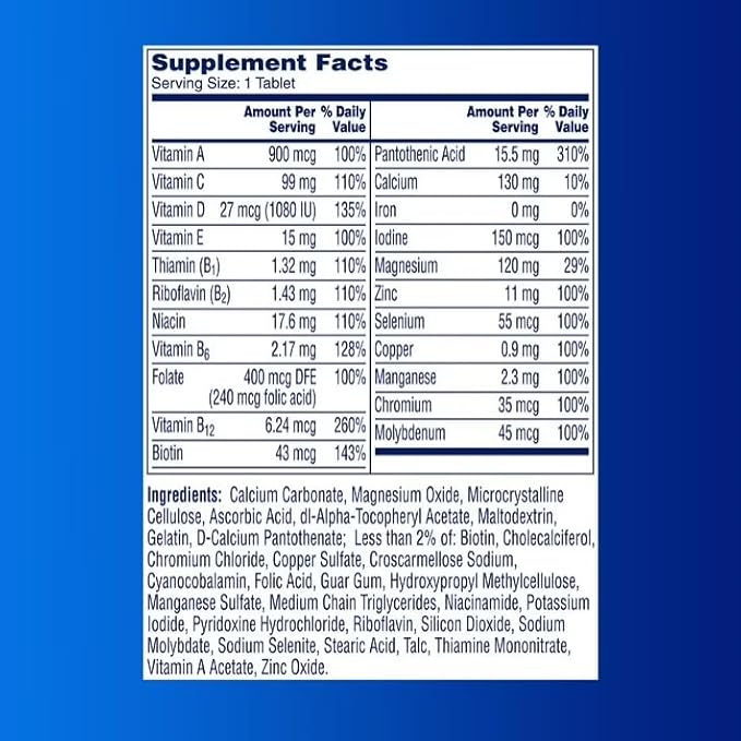 One Per A Day Men’s Health Multivitamin Tablets 300 Count Bulk Value Bottle Daily Nutritional Support for Active Men
