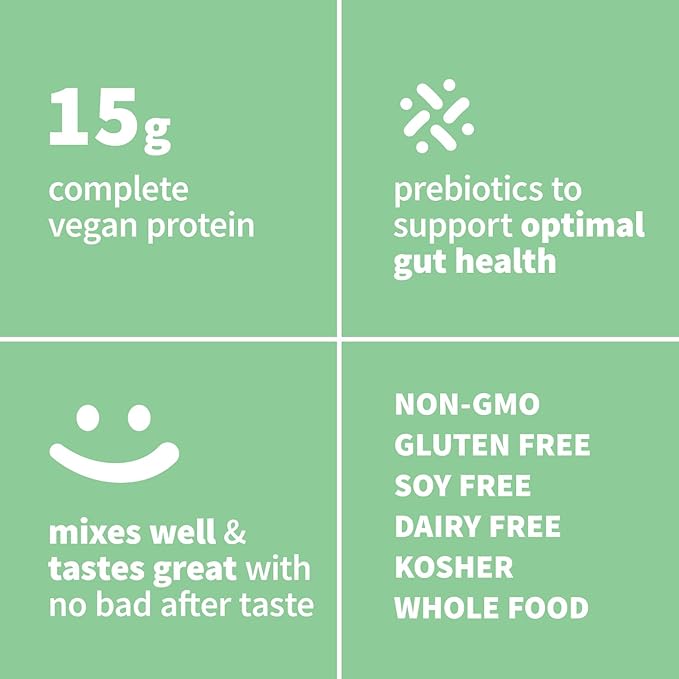Sprout Living Epic Protein Plant Based Protein &amp Superfoods Powder Mindful Matcha | 17 Grams Organic Protein Powder Vegan Non-GMO Gluten Free Adaptogens + Nootropics (1 Pound 12 Servings)