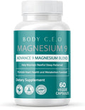 Body C.E.O. Magnesium 9 - Full-Spectrum Blend with Malate Citrate Glycinate Taurate Orotate &amp More - Supports Healthy Sleep Calm Muscle Relaxation &amp Focus - 60 Veggie Capsules