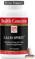 Health Concerns Calm Spirit - Stress Relief Supplement with Chinese Herbal Blend - Supports A Relaxed Mood &amp Emotional Wellness - Magnesium Glycinate &amp Hawthorn Extract - 270 Capsules